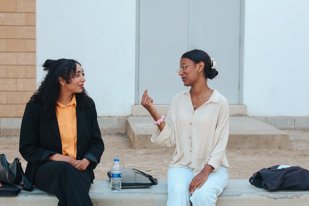 friends talking outdoors