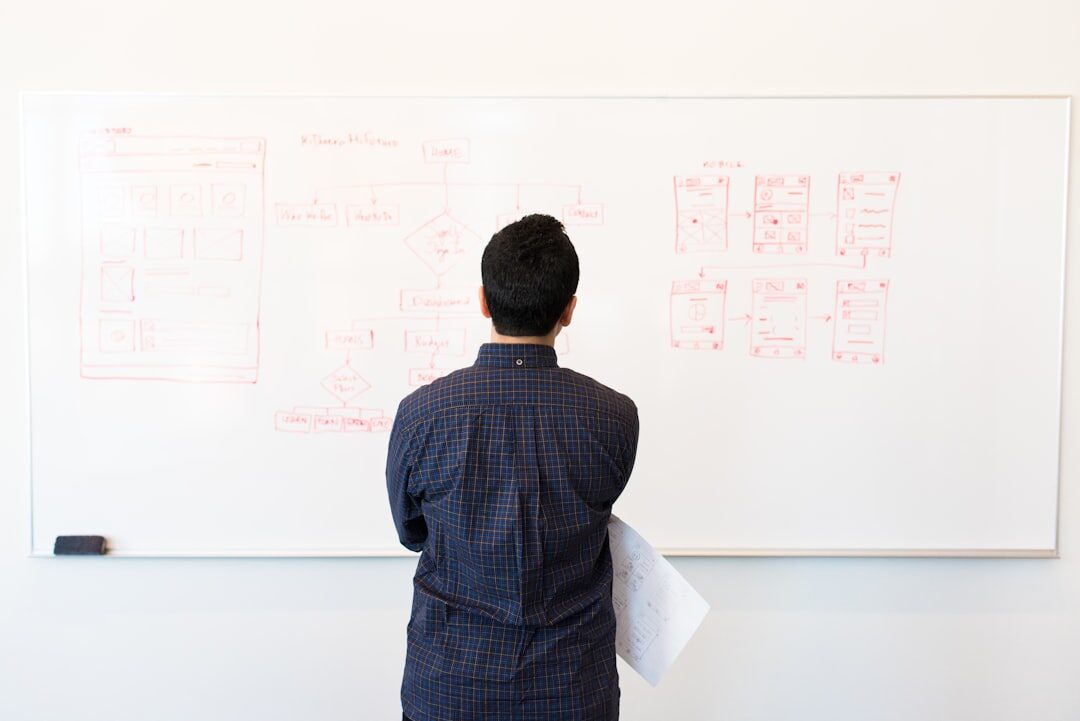 person giving presentation at work