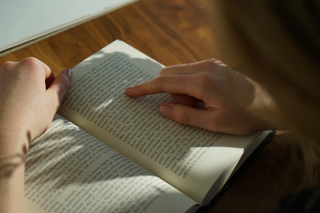 person reading book
